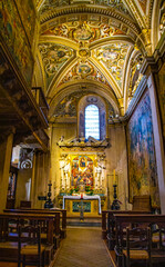 Fototapeta na wymiar Basilica of Santa Maria Maggiore, a major church in the upper town of Bergamo, Northern Italy