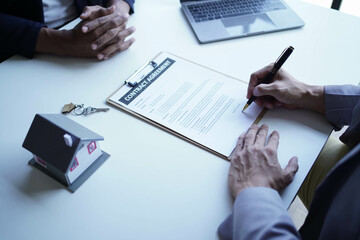 Businessman discussing commercial real estate sector faces risks as financial.
