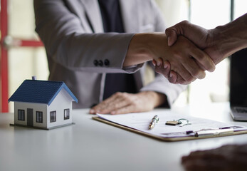 Businessman discussing commercial real estate sector faces risks as financial.