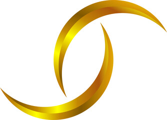 Fototapeta na wymiar Simple Luxury Logo Icon Symbol Gold Transparent
