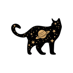 Silhouette of a cosmic cat