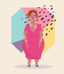 perfectly imperfect chubby woman