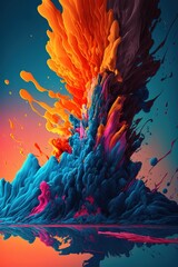 Abstract colourful background painting artwork 