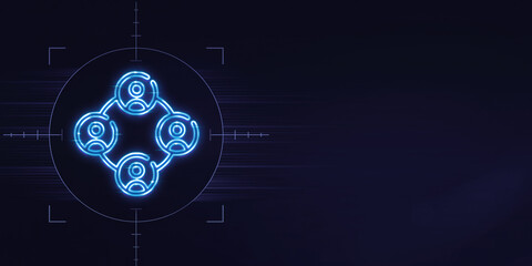 3D Transformation strategy icon neon sign