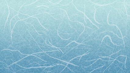 太い繊維の入った和紙風の背景・テクスチャー素材　8K UHDサイズ　冬のグラデーション　明るい白めな水色／暗い渋めの青