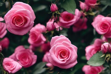 Obraz premium Valentine's Day Roses Seamless Repeating Repeatable Texture Pattern Tiled Tessellation Background Image