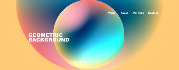 Round shapes and circles geometric abstract background. Vector Illustration For Wallpaper, Banner, Background, Card, Book Illustration, landing page