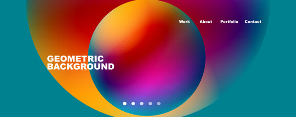 Trendy simple circle gradient abstract background. Vector Illustration For Wallpaper, Banner, Background, Card, Book Illustration, landing page