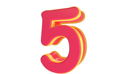 Obraz premium cute 3d number 1 to 9