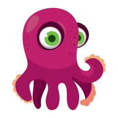 octopus cartoon icon
