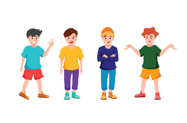 Fototapeta premium children in poses