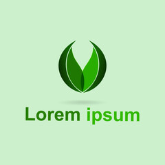 Leaf Naturally Creative Business Logo. Eco and Bio Natural Organic Logotype concept icon. Design suitable for nature sign, health care, for spa, organic food or alternative medicine center. Eps 10