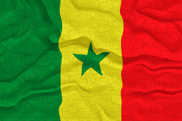 National flag of  Senegal Background  with flag of Senegal