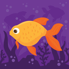 goldfish sea cartoon