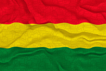 National flag of Bolivia. Background  with flag of Bolivia