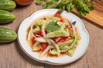 Cucumber Salad with Tomatoes Diet Food