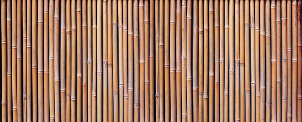 old bamboo wood of fence wall background