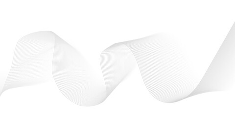 Abstract white paper wave background and abstract gradiant and white wave curve lines banner background design. Vector illustration. Modern template abstract design flowing particles wave backdground.