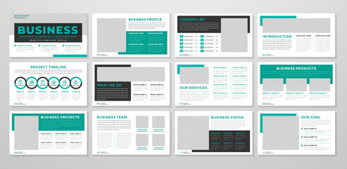 multipurpose presentation template design with clean style and modern layout use for business annual report