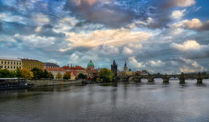 Charles Bridge in Prague, Czech Republic.