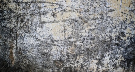 Obraz premium cracked abstract wall, black and white textured wall background, cracked wall background