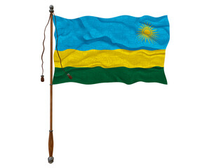 National flag of Rwanda. Background  with flag of Rwanda.