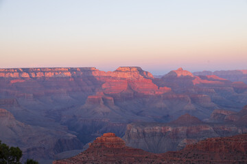 Fototapeta premium Sunset view into the Grand Canyon National Park from South Rim, Arizona 