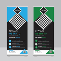Corporate Business Roll Up Banner Design Template
