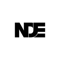NDE letter monogram logo design vector