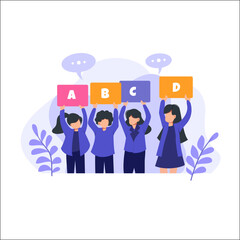 Student Education Flat Illustration