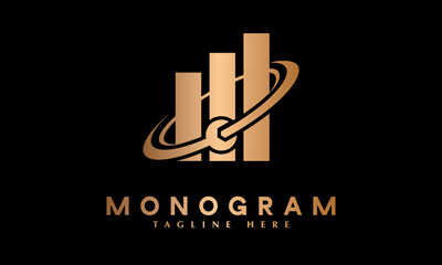 Fix Marketing service abstract monogram vector logo template