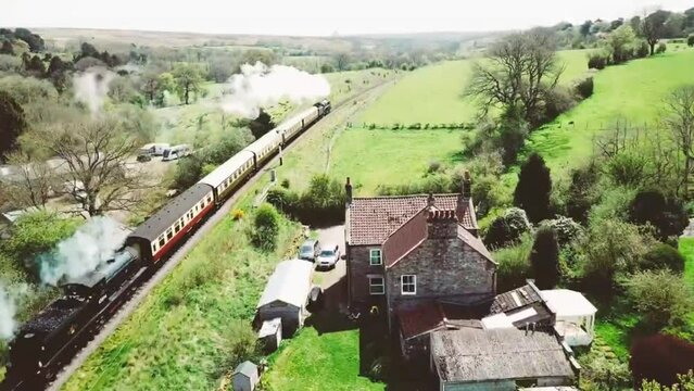 Steam Train from The Air - by Drone
