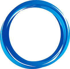 blue round frame