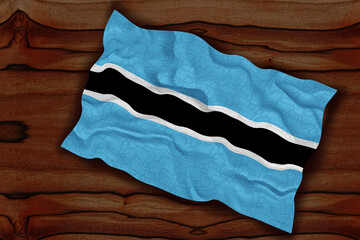 National flag of Botswana. Background  with flag  of Botswana.
