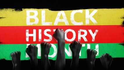 Black History Month 3d style Template Design Illustration, African American History. usage on, landing page, template, ui, web, mobile app, poster, banner, flyer, background