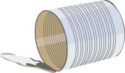 Empty Tin can vector image