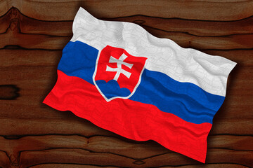 National flag of Slovakia. Background  with flag of Slovakia.