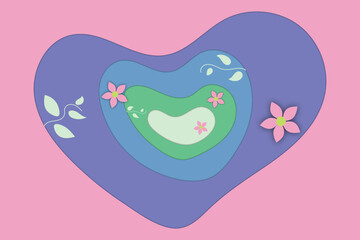 love background colors with leaf and flower