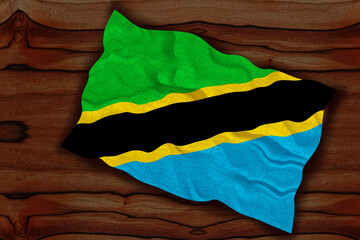 National flag of Tanzania.  Background  with flag of Tanzania.