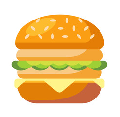 fish hamburger cartoon isolated
