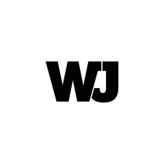 Obraz premium Letter WJ simple logo design vector
