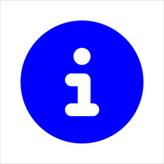 Blue Flat information Icon