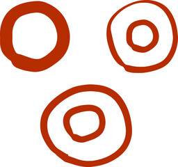 手書きの丸マークセット