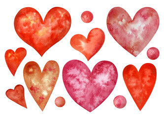 red and white hearts
