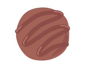 チョコレートのイラスト　トリュフ　バレンタイン