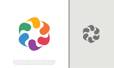 Global Community Logo Icon Elements Template. Community human Logo template vector. Community health care. Abstract Community logo.