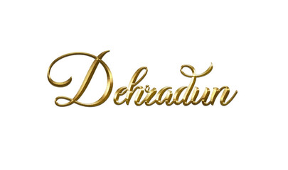 India City Name Gold Text for event backdrop