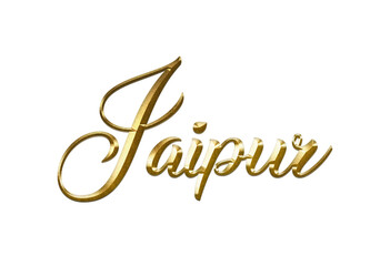 India City Name Gold Text for event backdrop