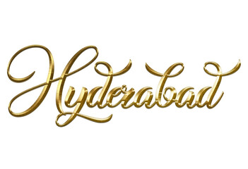 India City Name Gold Text for event backdrop