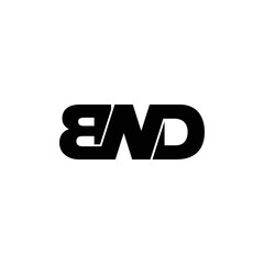 BND letter monogram logo design vector
